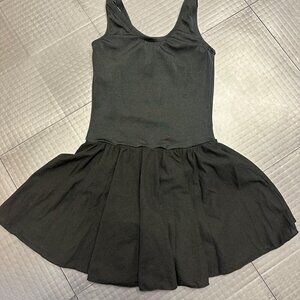 CURTAIN CALL COSTUME BLACK LEOTARD WITH SKIRT ATTACHED CHILD MEDIUM
